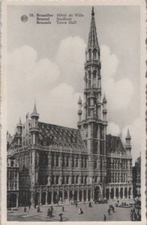 Belgien - Brüssel - Bruxelles - Hotel de Ville - ca. 1955 Belgien - Brüssel - Bruxelles - Hotel de Ville - ca. 1955
