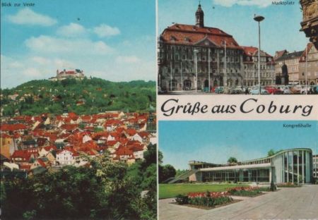Coburg - u.a. Marktplatz - ca. 1965 Coburg - u.a. Marktplatz - ca. 1965