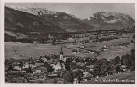Reit im Winkl - mit Kaisergebirge - ca. 1955 Reit im Winkl - mit Kaisergebirge - ca. 1955