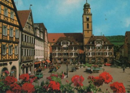 Bad Mergentheim - Marktplatz - 1987 Bad Mergentheim - Marktplatz - 1987