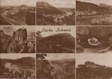 Sächsische Schweiz - mit 9 Bildern - 1960 Sächsische Schweiz - mit 9 Bildern - 1960