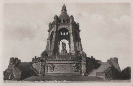 Porta Westfalica - Denkmal Wilhelm I. - ca. 1955 Porta Westfalica - Denkmal Wilhelm I. - ca. 1955