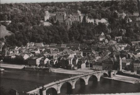 Heidelberg - Blick vom Philosophenweg - ca. 1960 Heidelberg - Blick vom Philosophenweg - ca. 1960