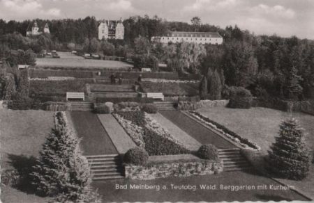 Bad Meinberg - Berggarten mit Kurheim - 1953 Bad Meinberg - Berggarten mit Kurheim - 1953
