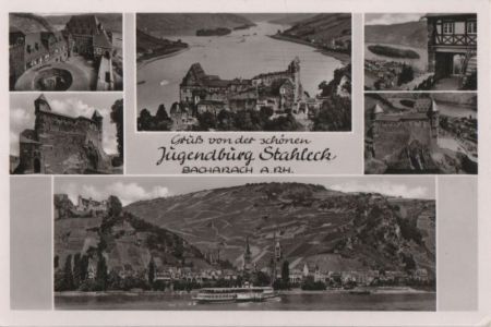 Bacharach - Jugendburg Stahleck - ca. 1950 Bacharach - Jugendburg Stahleck - ca. 1950