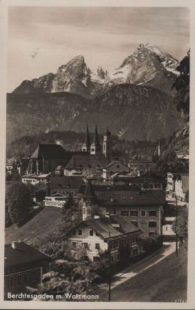 Berchtesgaden - mit Watzmann - 1936 Berchtesgaden - mit Watzmann - 1936