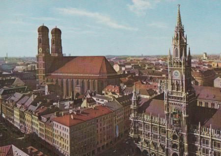 München mit Rathaus und Frauenkirche - ca. 1975 München mit Rathaus und Frauenkirche - ca. 1975