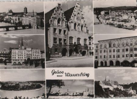 Wasserburg am Inn - 8 Teilbilder - ca. 1960 Wasserburg am Inn - 8 Teilbilder - ca. 1960