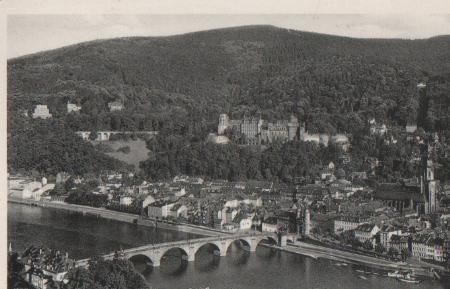 Blick v. Philosophenweg auf Heidelberg - 1955 Blick v. Philosophenweg auf Heidelberg - 1955