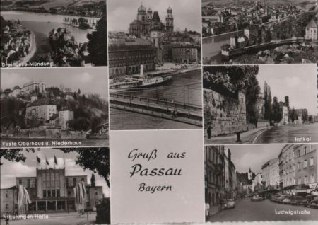 Passau - u.a. Ludwigstraße - ca. 1965 Passau - u.a. Ludwigstraße - ca. 1965
