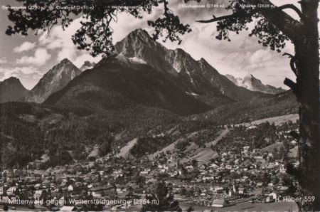 Mittenwald - gegen Wettersteingebirge - ca. 1960 Mittenwald - gegen Wettersteingebirge - ca. 1960