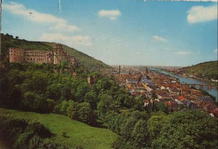 Heidelberg - Blick von Scheffelterrasse - 1963 Heidelberg - Blick von Scheffelterrasse - 1963