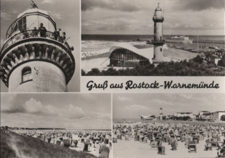 Rostock-Warnemünde - mit 4 Bildern - ca. 1975 Rostock-Warnemünde - mit 4 Bildern - ca. 1975