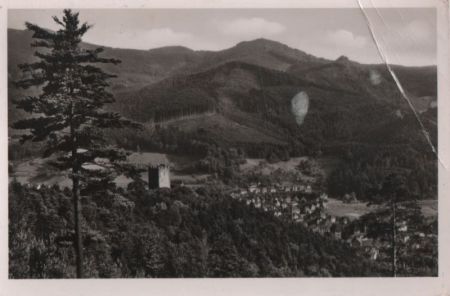 Waldkirch - mit Kastelburg - 1954 Waldkirch - mit Kastelburg - 1954