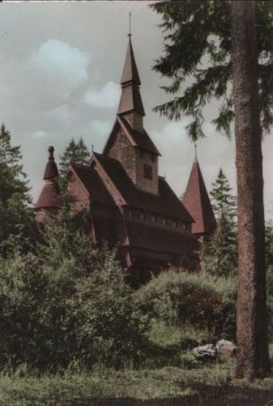 Goslar Hahnenklee - Bockswiese, Holzkirche - ca. 1980 Goslar Hahnenklee - Bockswiese, Holzkirche - ca. 1980