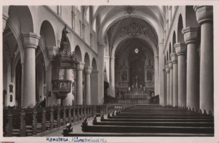 Konstanz - Münster, Mittelschiff - ca. 1955 Konstanz - Münster, Mittelschiff - ca. 1955