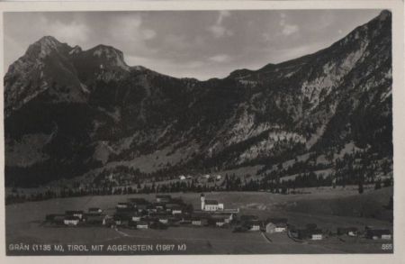 Österreich - Grän - mit Aggenstein - ca. 1950 Österreich - Grän - mit Aggenstein - ca. 1950