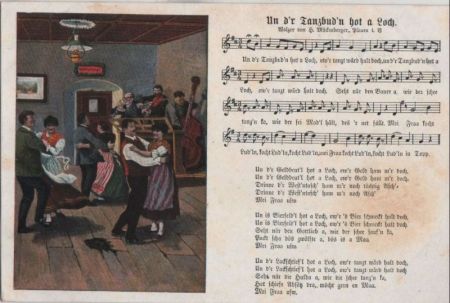 Liedkarte Un dr Tanzbudn hot a Loch Liedkarte Un dr Tanzbudn hot a Loch