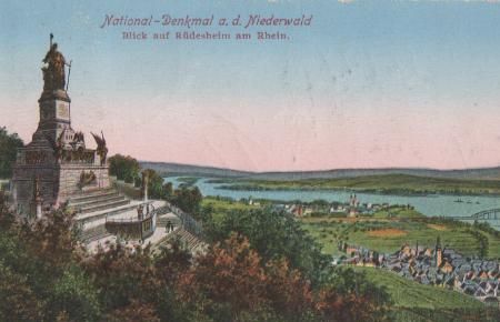 Niederwald-Denkmal und Rüdesheim - 1927 Niederwald-Denkmal und Rüdesheim - 1927