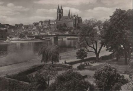 Meißen - Blick auf den Burgberg - 1967 Meißen - Blick auf den Burgberg - 1967