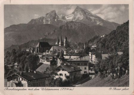 Berchtesgaden - mit dem Watzmann - 1954 Berchtesgaden - mit dem Watzmann - 1954