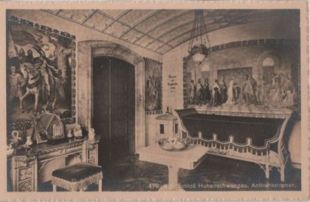 Schwangau, Hohenschwangau - Anthariszimmer - ca. 1950 Schwangau, Hohenschwangau - Anthariszimmer - ca. 1950