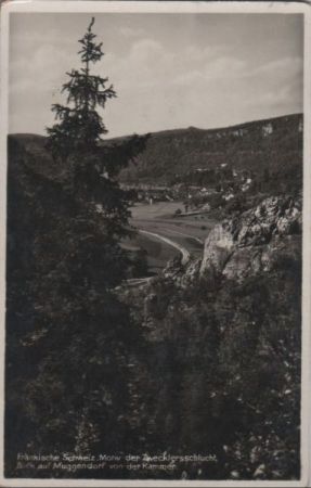 Wiesenttal-Muggendorf - Motiv der Zwecklersschlucht - 1934 Wiesenttal-Muggendorf - Motiv der Zwecklersschlucht - 1934