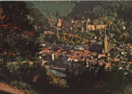 Heidelberg - Schloss mit Altstadt - 1990 Heidelberg - Schloss mit Altstadt - 1990