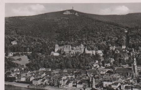 Heidelberg - Königstuhl u. Bergbahn - ca. 1955 Heidelberg - Königstuhl u. Bergbahn - ca. 1955