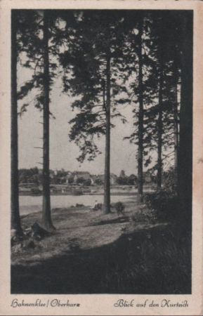 Goslar Hahnenklee - Blick auf den Kurteich - ca. 1955 Goslar Hahnenklee - Blick auf den Kurteich - ca. 1955
