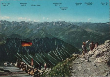 Oberstdorf - Blick vom Nebelhorngipfel - ca. 1970 Oberstdorf - Blick vom Nebelhorngipfel - ca. 1970