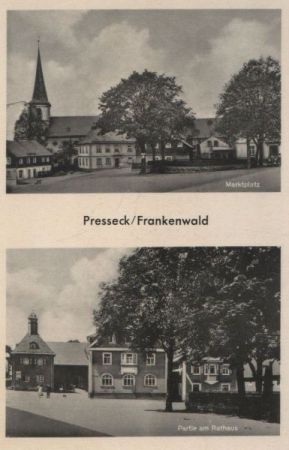 Presseck - u.a. Marktplatz - ca. 1955 Presseck - u.a. Marktplatz - ca. 1955
