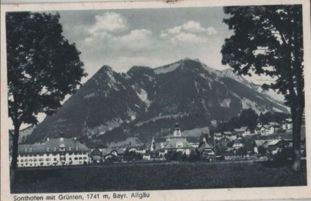 Sonthofen - mit Grünten - ca. 1940 Sonthofen - mit Grünten - ca. 1940