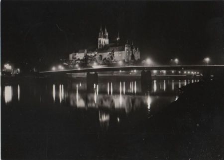 Meißen - Albrechtsburg bei Nacht - 1973 Meißen - Albrechtsburg bei Nacht - 1973