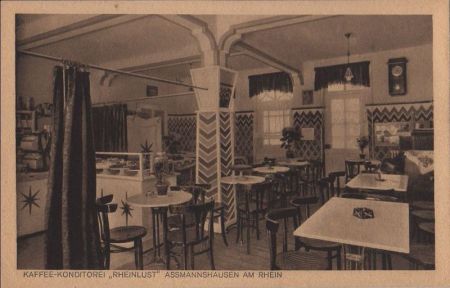 Rüdesheim-Assmannshausen - Kaffee Rheinlust - ca. 1950 Rüdesheim-Assmannshausen - Kaffee Rheinlust - ca. 1950