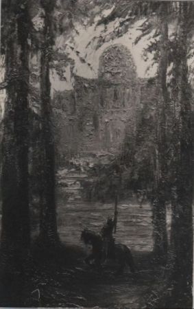 Reiter vor Bauwerk Reiter vor Bauwerk