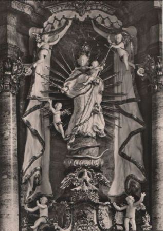 Schwäbisch Gmünd - Kath. Stadtpfarrkirche, Hochaltar - ca. 1950 Schwäbisch Gmünd - Kath. Stadtpfarrkirche, Hochaltar - ca. 1950
