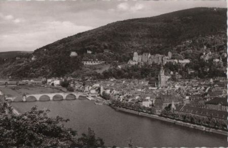 Heidelberg - vom Philosophenweg - 1956 Heidelberg - vom Philosophenweg - 1956