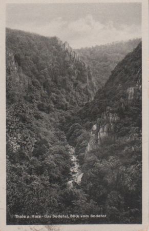 Thale - Blick vom Bodetor - 1963 Thale - Blick vom Bodetor - 1963