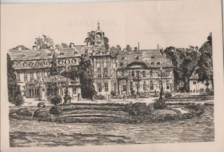 Karlsruhe - Schlosskirche, nach Federzeichnung - ca. 1955 Karlsruhe - Schlosskirche, nach Federzeichnung - ca. 1955