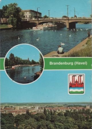 Brandenburg, Havel - u.a. Blick auf Brandenburg-Nord - 1986 Brandenburg, Havel - u.a. Blick auf Brandenburg-Nord - 1986