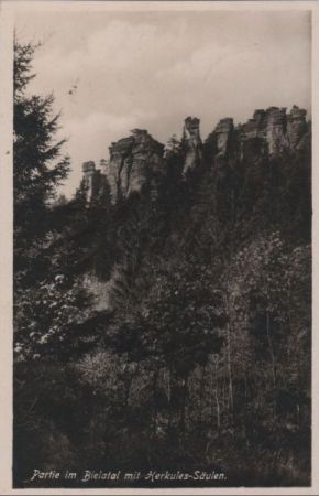 Bielatal - mit Herkules-Säulen - 1934 Bielatal - mit Herkules-Säulen - 1934