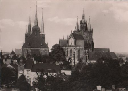 Erfurt - Dom und Severikirche - ca. 1965 Erfurt - Dom und Severikirche - ca. 1965