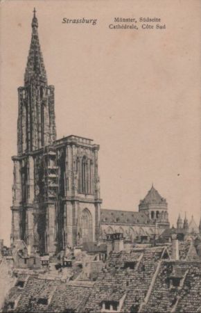 Straßburg - Münster, Südseite - ca. 1940 Straßburg - Münster, Südseite - ca. 1940