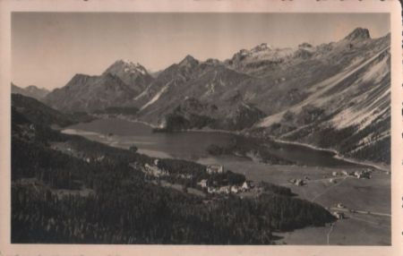 Schweiz - Sils - Blick von der letzten Bank - ca. 1950 Schweiz - Sils - Blick von der letzten Bank - ca. 1950