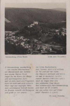 Schwarzburg - Blick com Trippstein - 1930 Schwarzburg - Blick com Trippstein - 1930