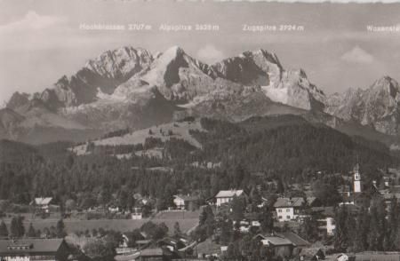 Krün mit Zugspitze - ca. 1955 Krün mit Zugspitze - ca. 1955
