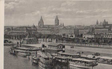 Mainz am Rhein - Mainz - Schiffe auf dem Rhein - ca. 1935 Mainz am Rhein - Mainz - Schiffe auf dem Rhein - ca. 1935