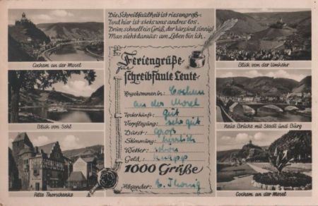 Cochem - u.a. Neue Brücke mit Stadt und Burg - 1953 Cochem - u.a. Neue Brücke mit Stadt und Burg - 1953