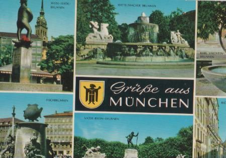 München u.a. Vater-Rhein-Brunnen - ca. 1975 München u.a. Vater-Rhein-Brunnen - ca. 1975